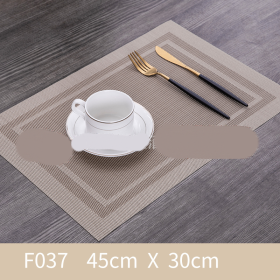 European Heat Insulation Pad Western Food Double Frame Pvc Placemat